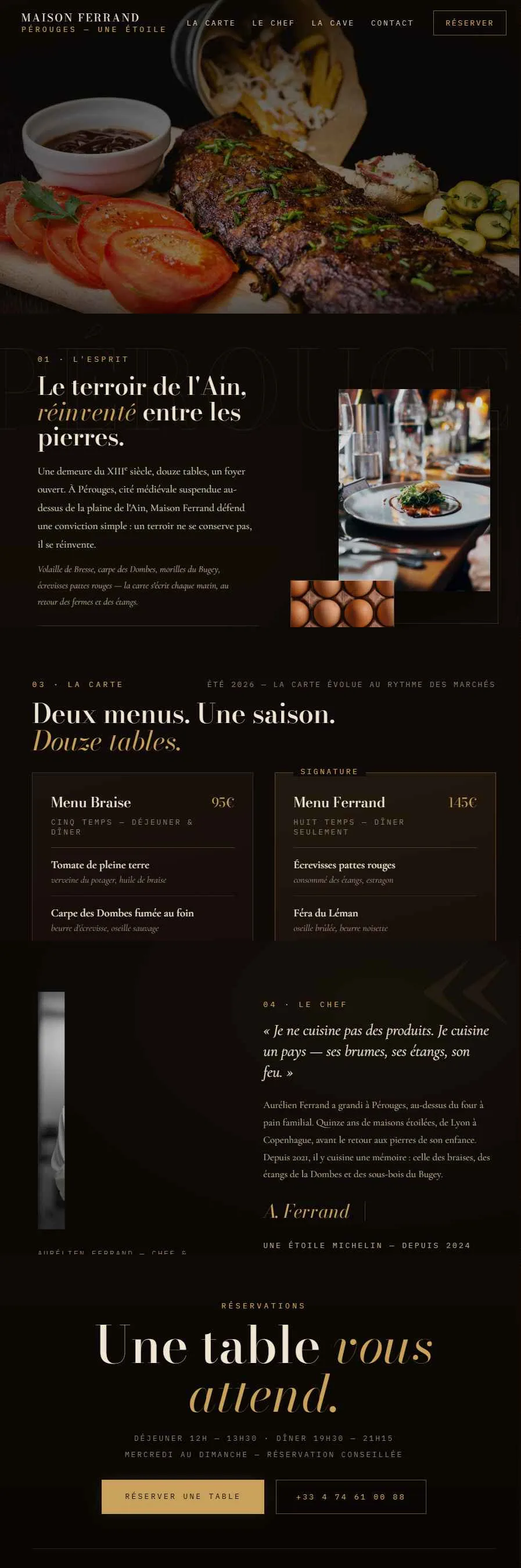 Maison Ferrand — aperçu du site réel